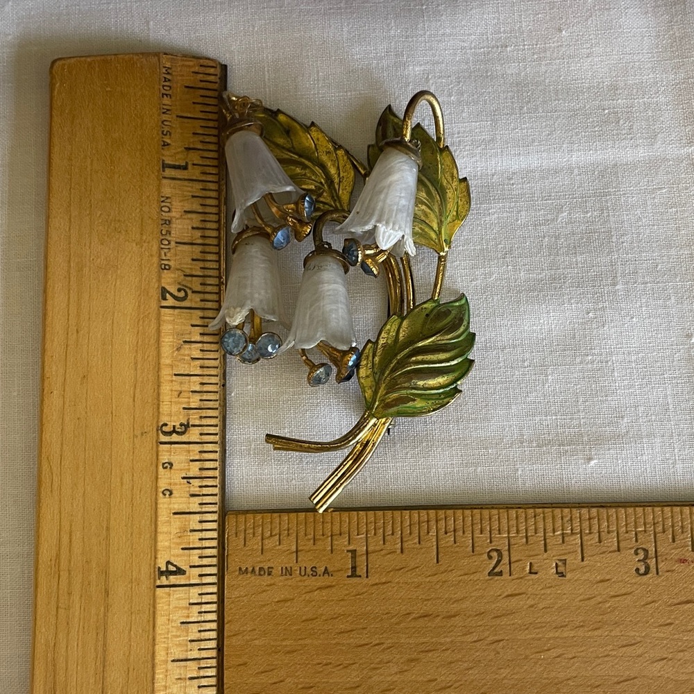 Rare Vintage 1930s MIRIAM HASKELL Floral Spray Brooch - Picture 4 of 7